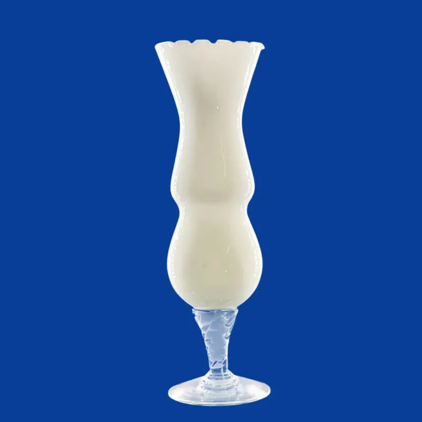 Art Glass Bud Vase Opaline Twisted Stem Hourglass Shape
B2