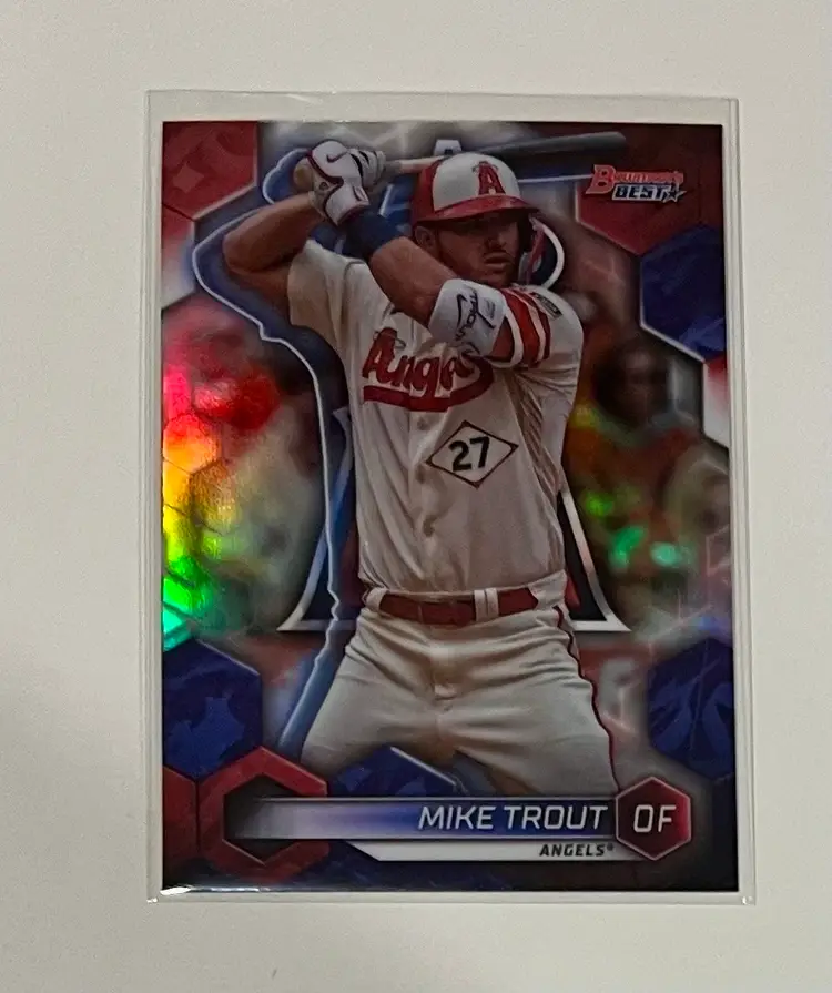 Mike Trout Bowman’s Best Refractor Los Angeles Angels