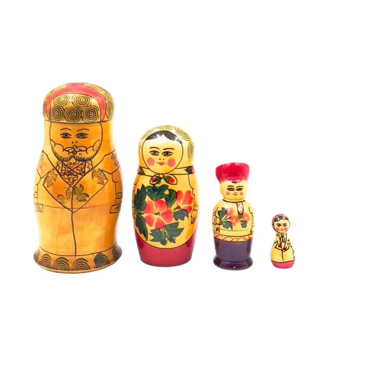 #01 MATRYOSHKA DOLL 
VINTAGE USSR 
Sticker & Numbered 497a