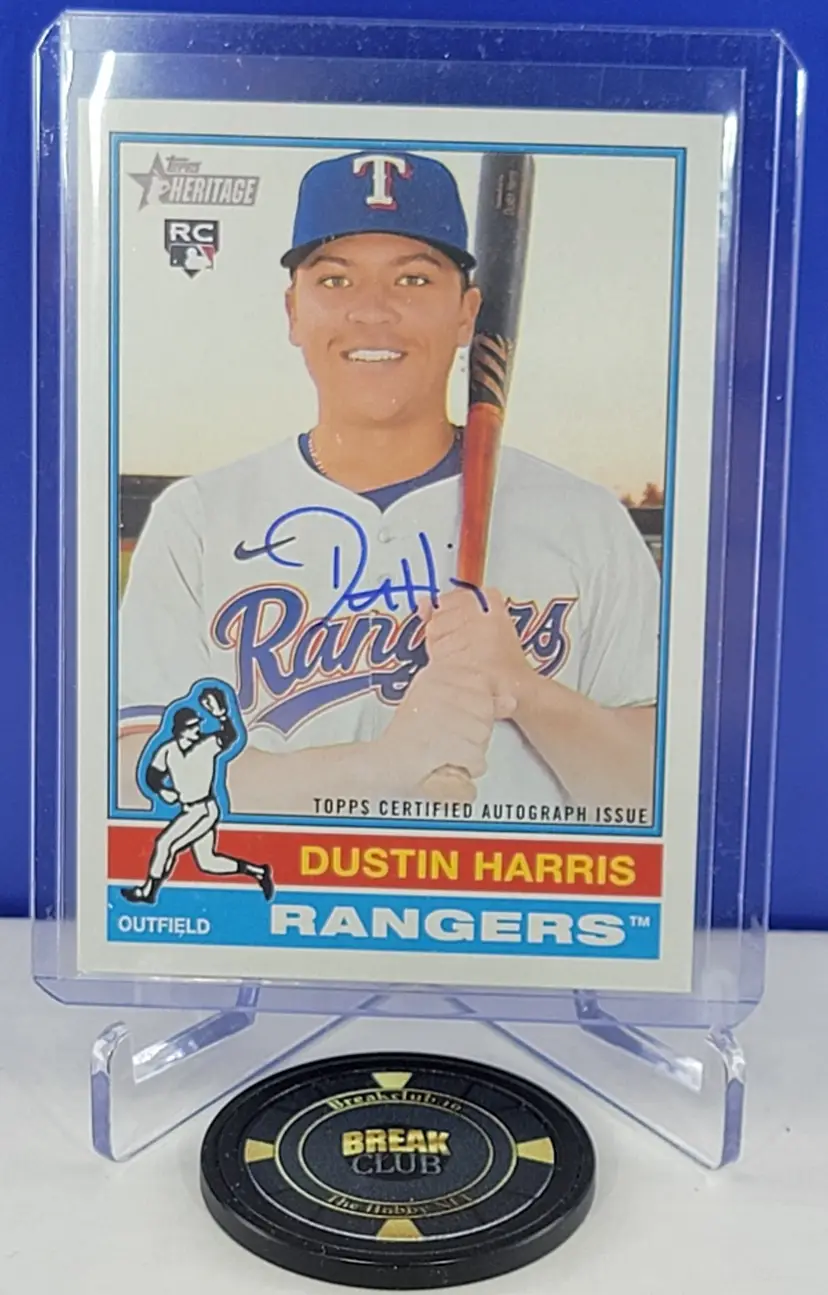 Dustin Harris 2025 Topps Heritage Real One Auto #ROA-DHA Texas Rangers