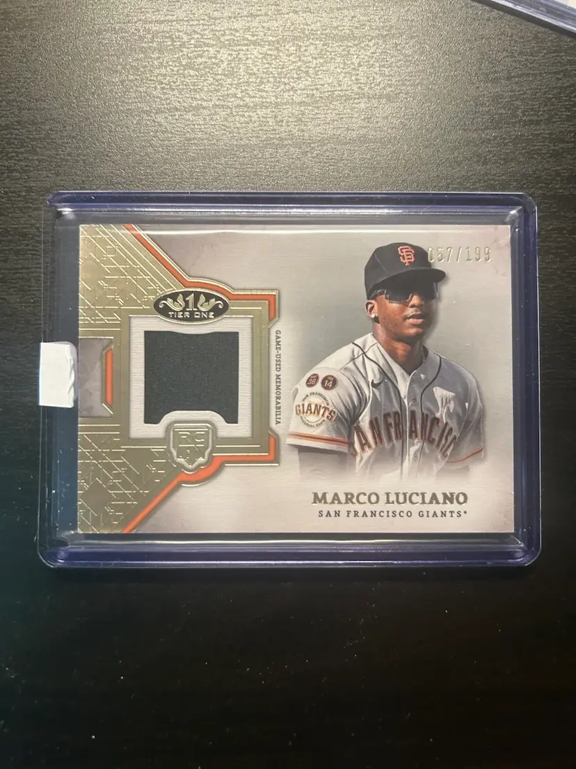 Marco Luciano 2024 Topps Tier One Rookie Relic /199