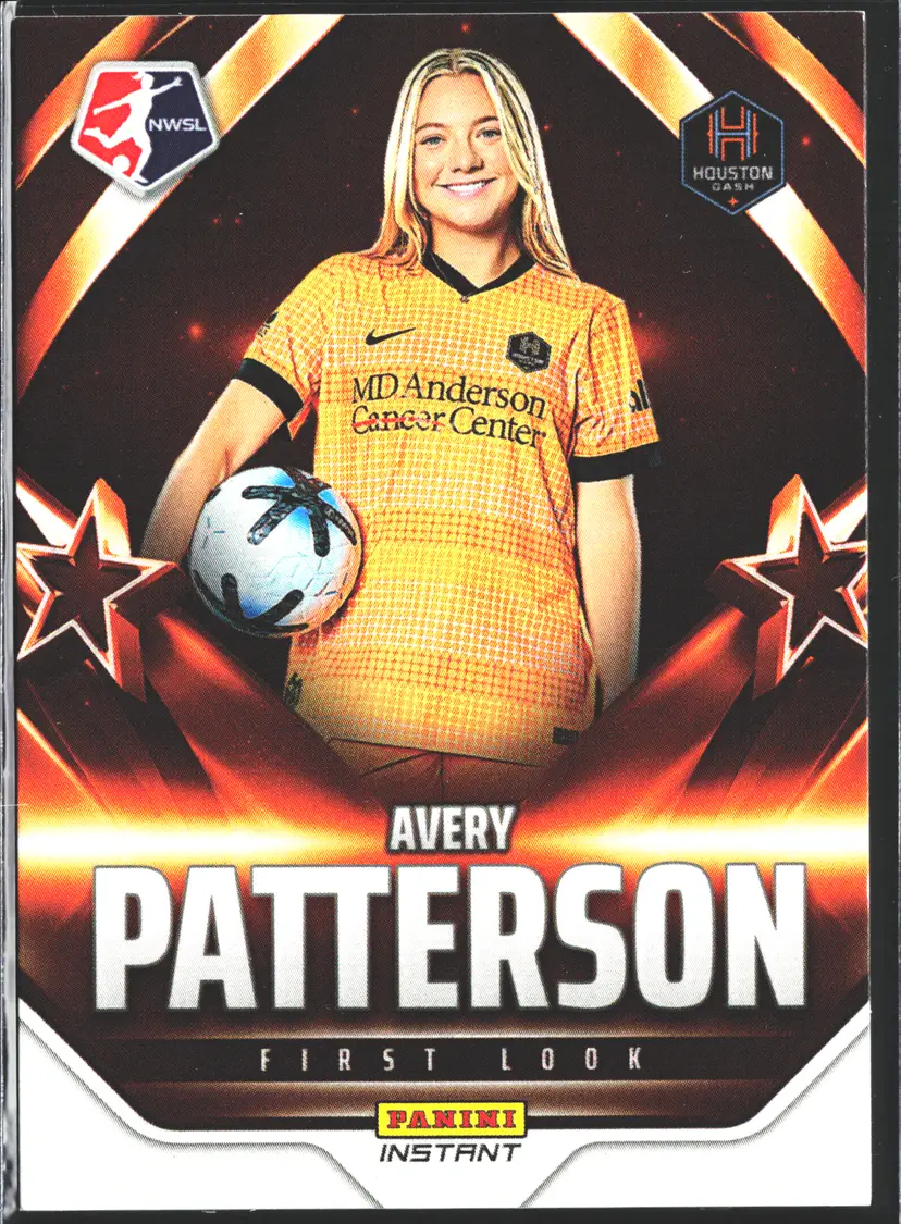 Avery Patterson Soccer Card Limited Edition NWSL First Look 1st Panini Card - Only 169 Made! Houston Dash