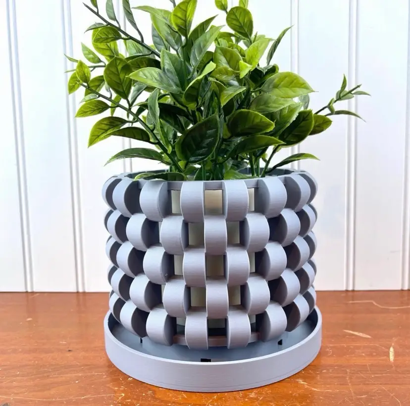 The Sinol Orchid Planter Pot with Drainage Tray, Modern Unique
