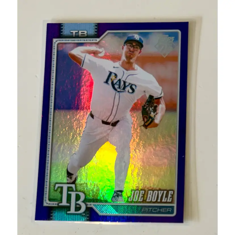 Joe Boyle Purple Rainbow Foil /250 Tampa Bay Rays