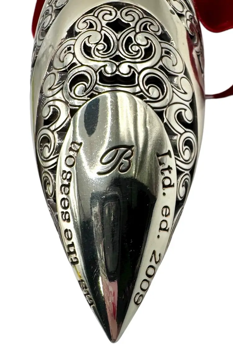 Brighton Silver Plated Christmas Holiday Ornament Limited Edition 2009 5.5”