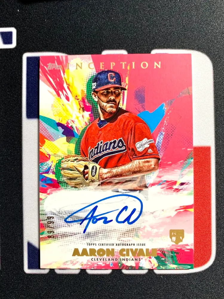 Aaron Civale 2020 Topps Inception Rookies & Emerging Stars Pink Auto /99 Rookie Cleveland Guardians