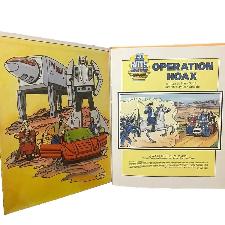 1985 GO BOTS “Operation Hoax” Hardcover Golden Book 