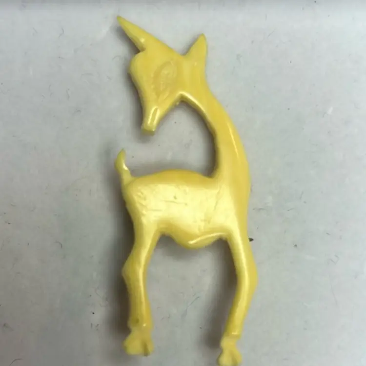 Art Deco Celluloid Deer Pin