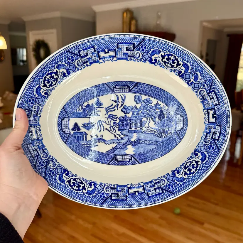 Homer Laughlin Blue Willow Oval Platter
