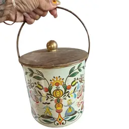 Baret ware Biscuit tin - Biscuit Barrell - Art Grace - Htf Collectable Vintage Tin