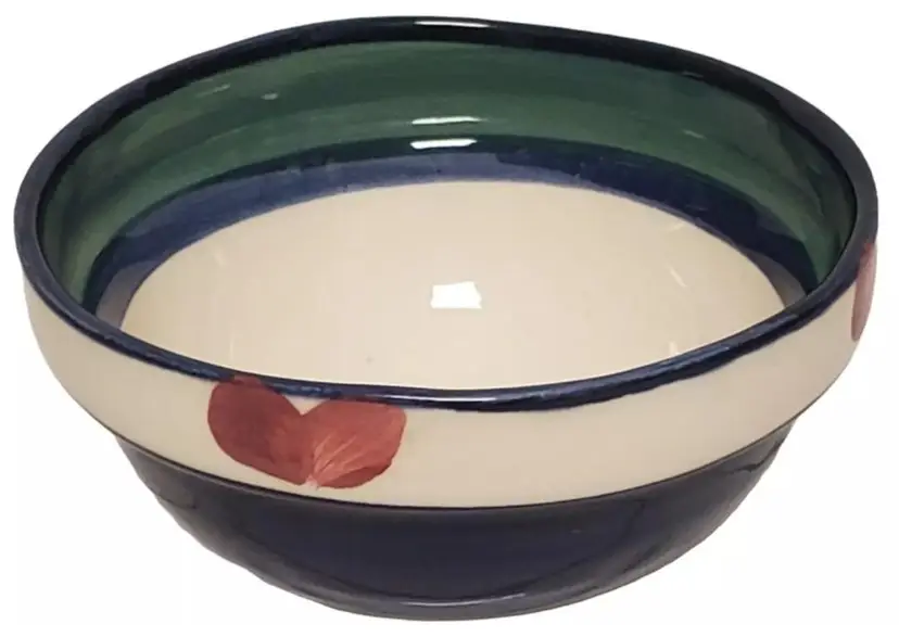Vintage Gail Pittman Hearts And Flowers Pattern 5 X 2" Cereal Bowl Signed