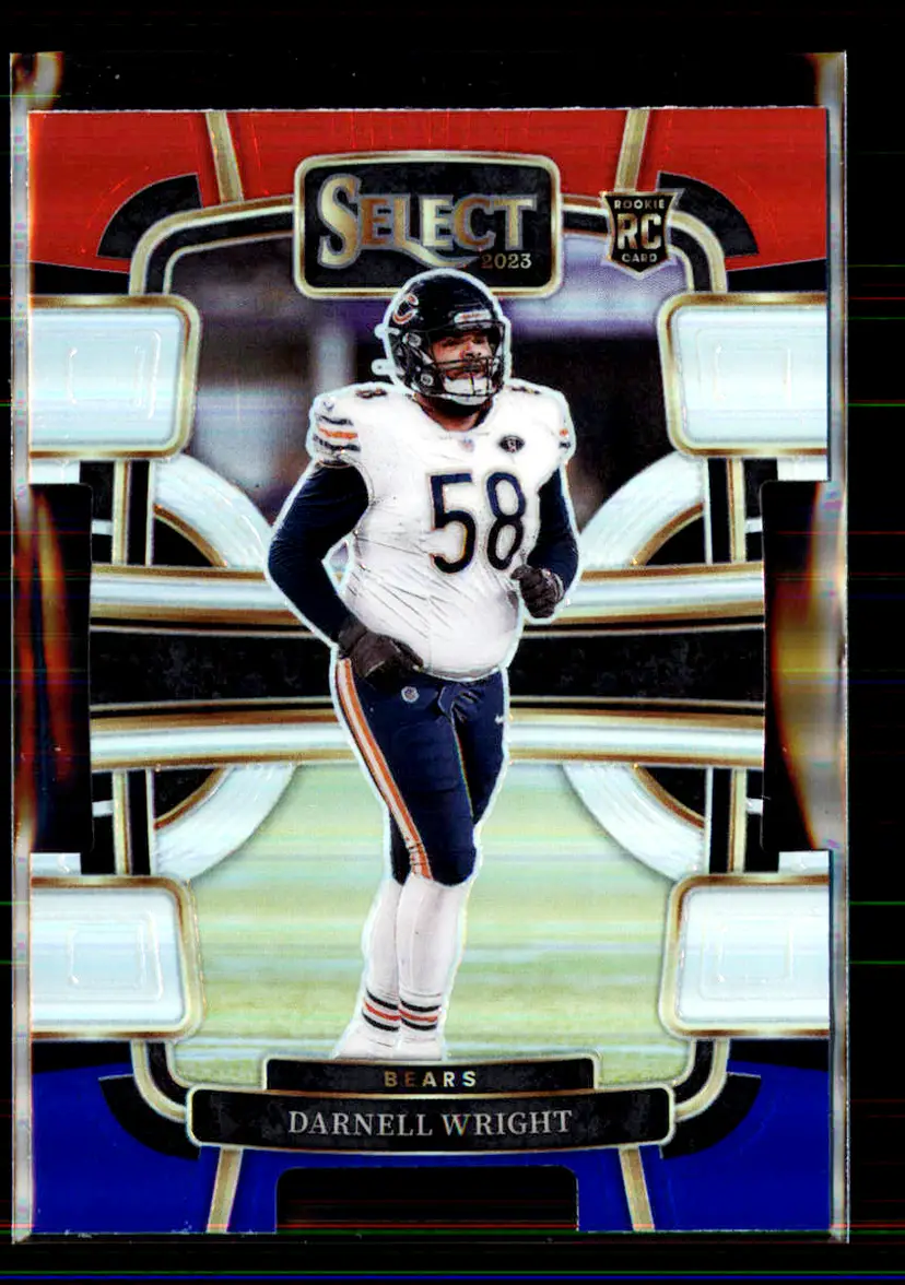 Darnell Wright 2023 Panini Select Red & Blue Die Cut #17 - (135) - Chicago Bears