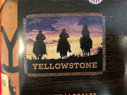 Yellowstone Giddy Up Woven Jacquard Tapestry Throw Blanket Horses USA 48x60