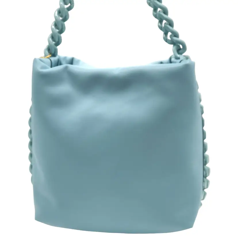 Handbag STELLA McCARTNEY Gorgeous Falabella Padded VEGAN LEATHER Shoulder Bag Blue - NWOT - RARE