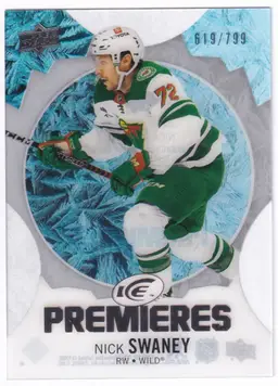 2023-24 Upper Deck Ice #192 Nick Swaney RC Minnesota Wild Hockey Card