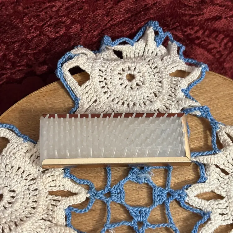 Vtg Irwin Mirror/Brush Combo Goldtone Motif Rhinestones