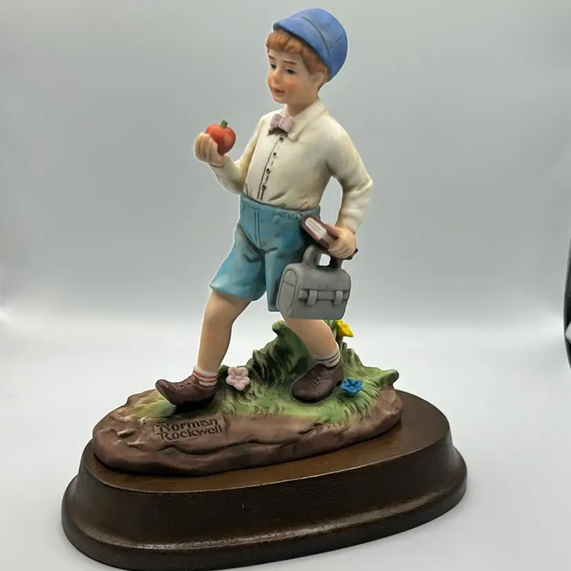 Norman Rockwell, Apple for the teacher porcelain figurine 1982