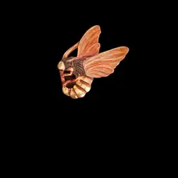 Carved Horn Bee Brooch