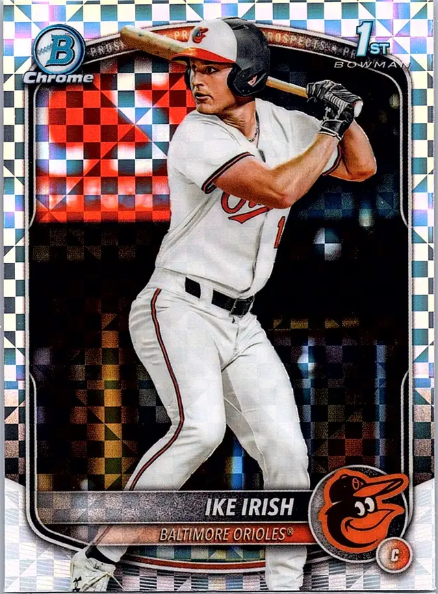 2025 Bowman Draft Ike Irish #BDC-16 Chrome X-Fractor Baltimore Orioles
