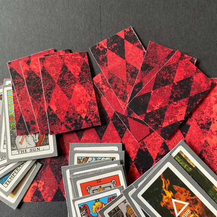 Mini Tarot Card Deck-Black And Red