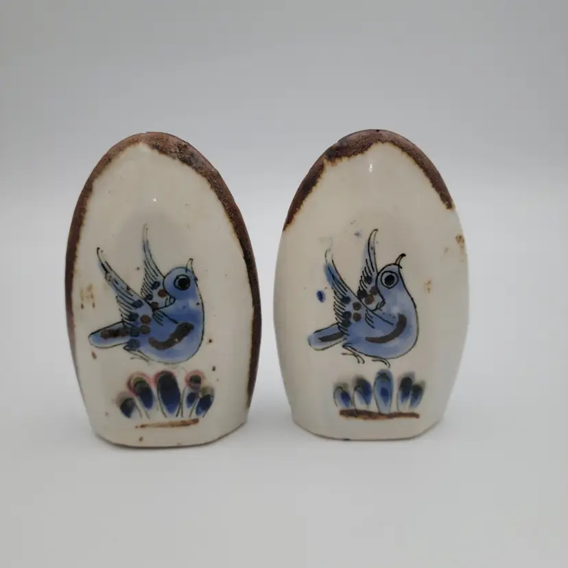 Ken Edwards Pottery Mexico Tonala Salt & Pepper Shakers w/Corks
