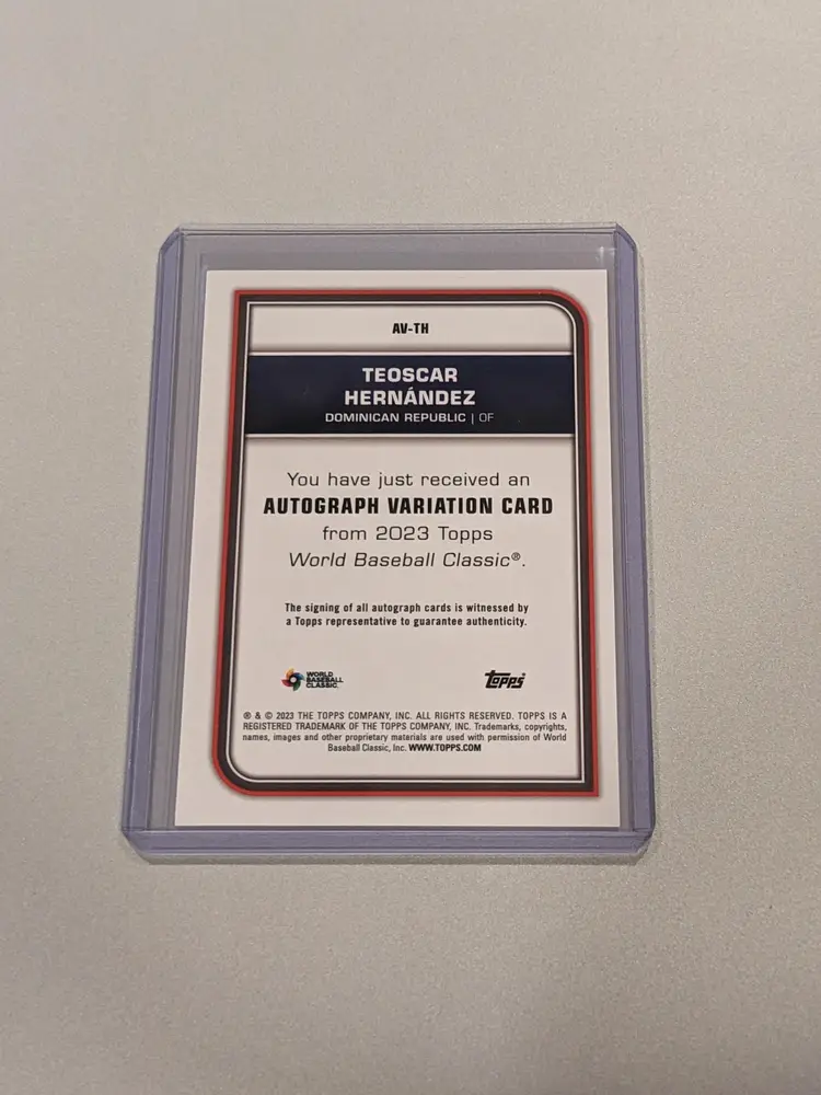 Teoscar Hernandez 2023 Topps World Baseball Classic - Variation Autograph #AV-TH