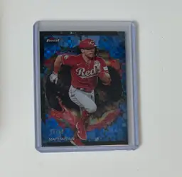 Matt McLain Finest Rare Blue Checkerboard /49 Cincinnati Reds