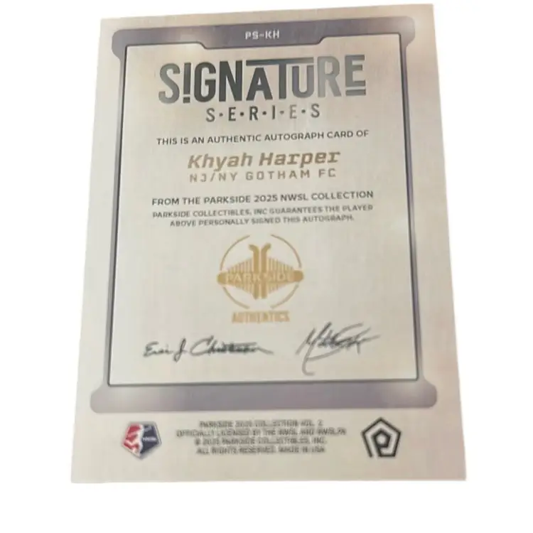 Khyah Harper 2025 Parkside NWSL Signature Series RC