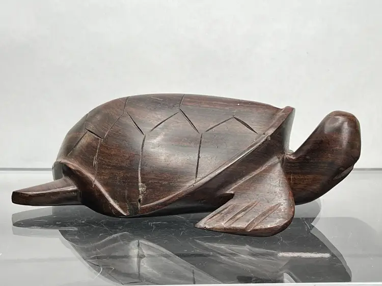 Hardwood Carved Turtle