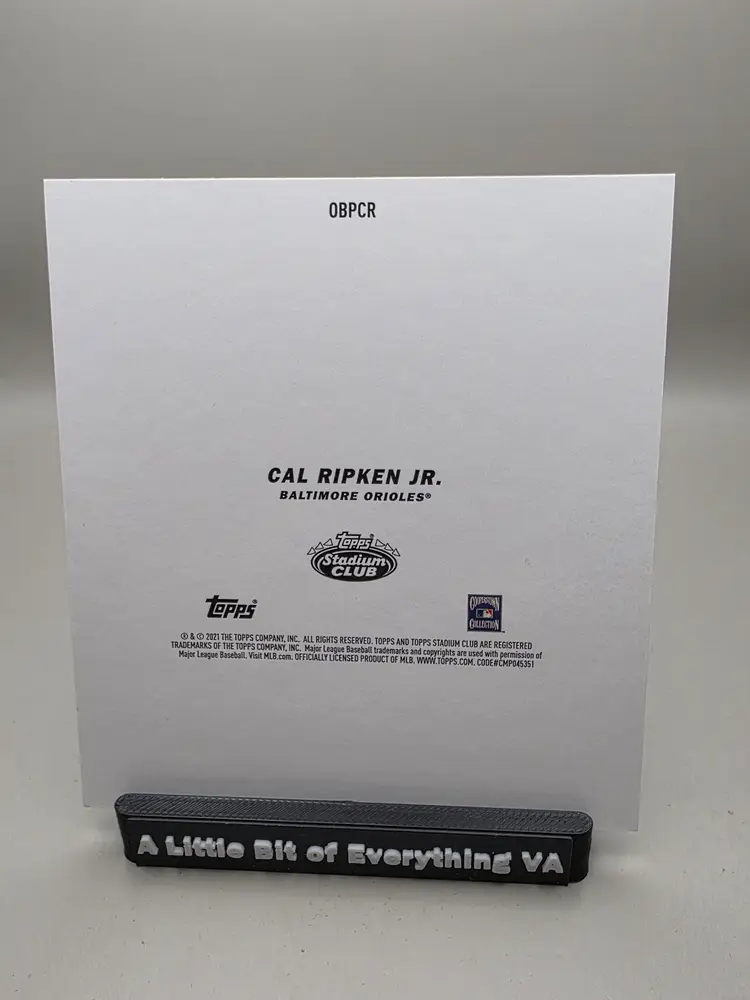 Cal Ripken Jr. 2021 Stadium Club - Oversized Base Master Photo Variation Toppers