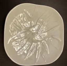 VTG Belleek China Fine Irish China Butterfly Embossed Plate Trinket Gold Trim