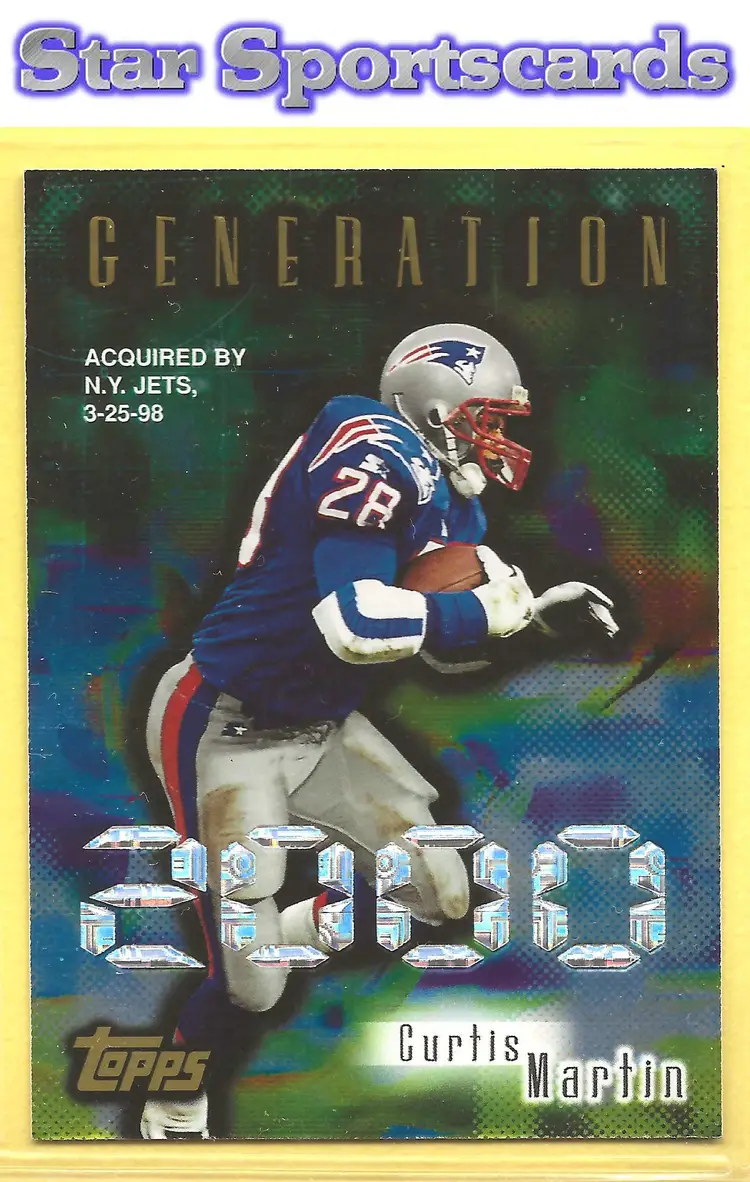 1998 Topps #GE12 Curtis Martin Generation 2000 New York Jets Patriots