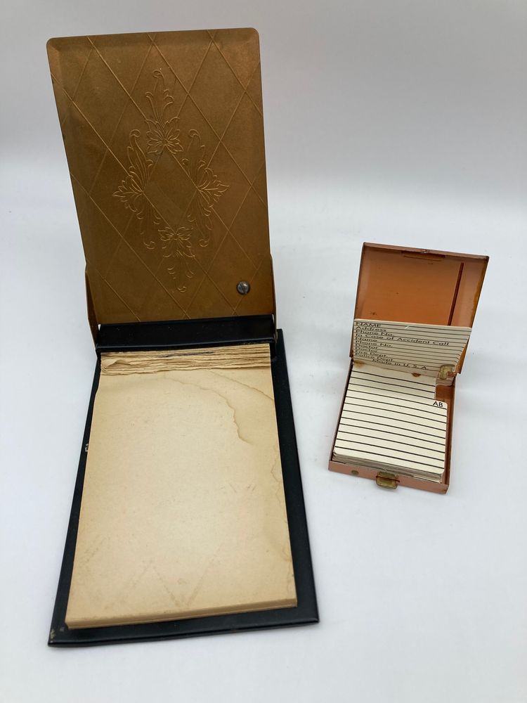 Vintage Copper Notebook and Small Phonebook