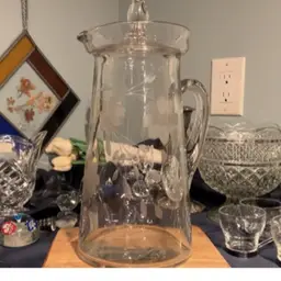 Glass Etched Pitcher