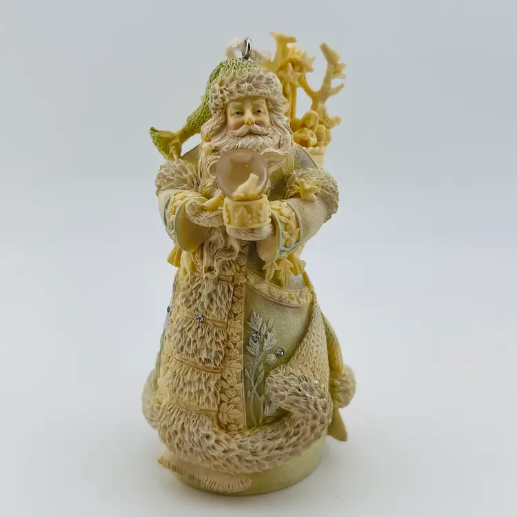 Foundations By Enesco Santa With Birds Ornament 4.25”