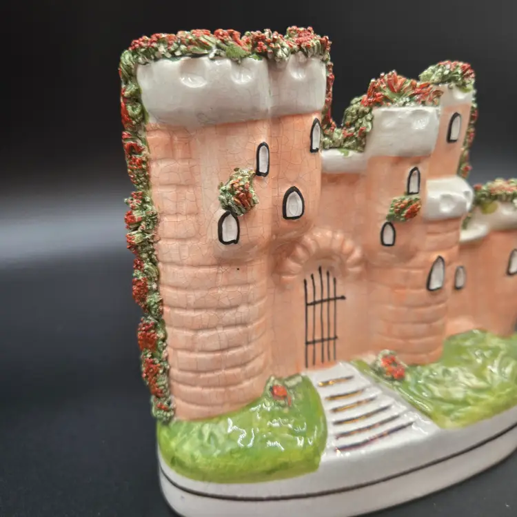 Antique  Staffordshire Castle Three Turrets Pastille Burner 19th England