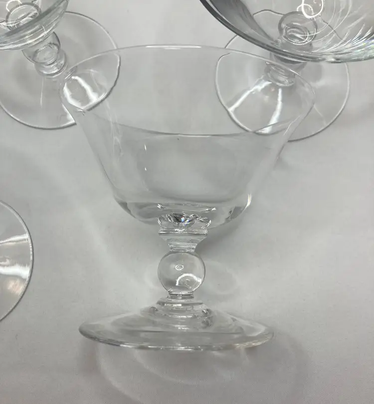Vintage Candlewick Stemware Glassware: Desserts, Fancy Drinks, Gifts, Any Occasion, Elegance, Set of 4