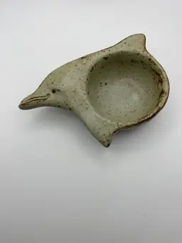 Brown Speckled Ceramic Dolphin Trinket Dish/Bowl