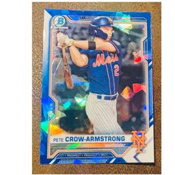 Pete Crow Armstrong Bowman Sapphire Mets Chicago Cubs 2021