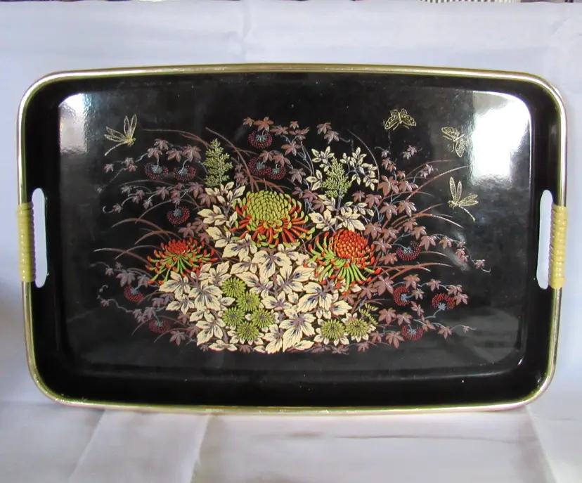 Vintage 17 x 11" Toyo Laquerware Serving Tray