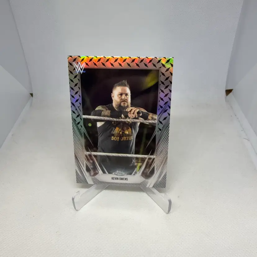2026 Topps Chrome WWE #51 Kevin Owens Diamond Plate Refractor