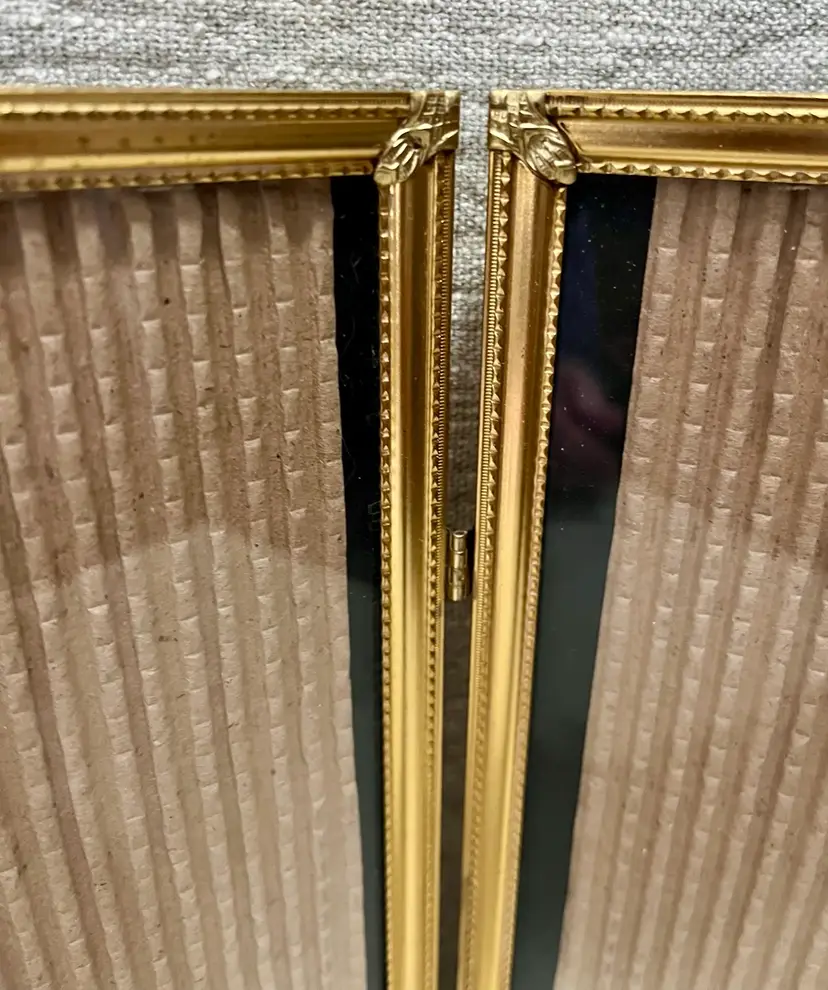 1960s Gold Tone Embossed Duo 8 X 10 Picture Frame MCM Tabletop ...