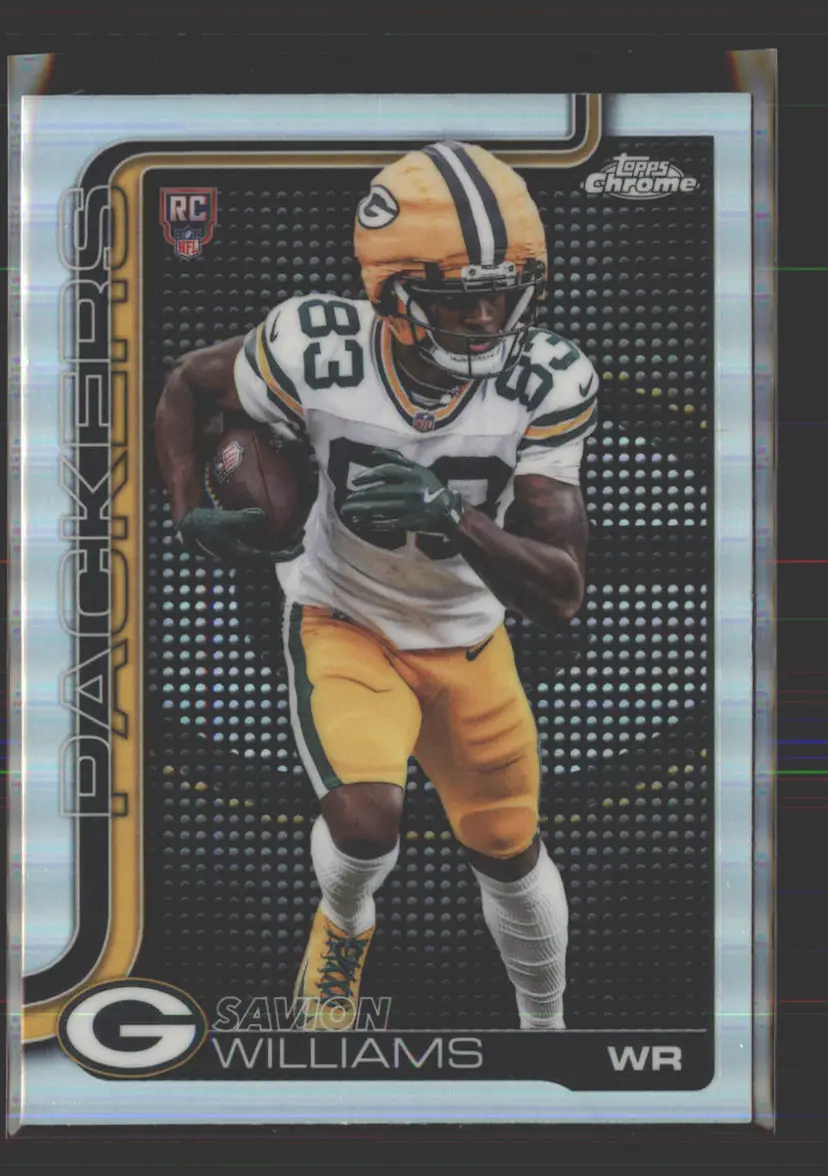 Savion Williams 2025 Topps Chrome Lightboard Logo SSP Refractor #340 - (142) - Green Bay Packers