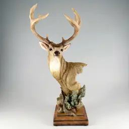 Mill Creek/Wild Wings "High Chaparral" by Greg Peltzer, Hand Painted  Mule Deer Sculpture