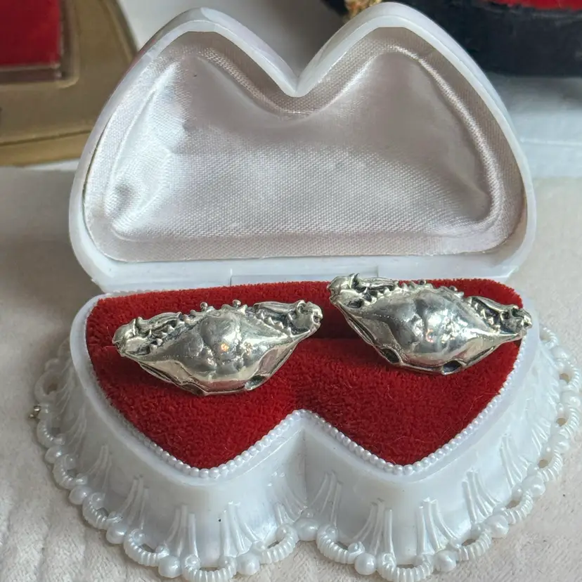 Mignon Faget Sterling Silver Crab Pierced Earrings