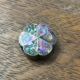 Vintage 1940s Mother Of Pearl/Abalone Pill Box