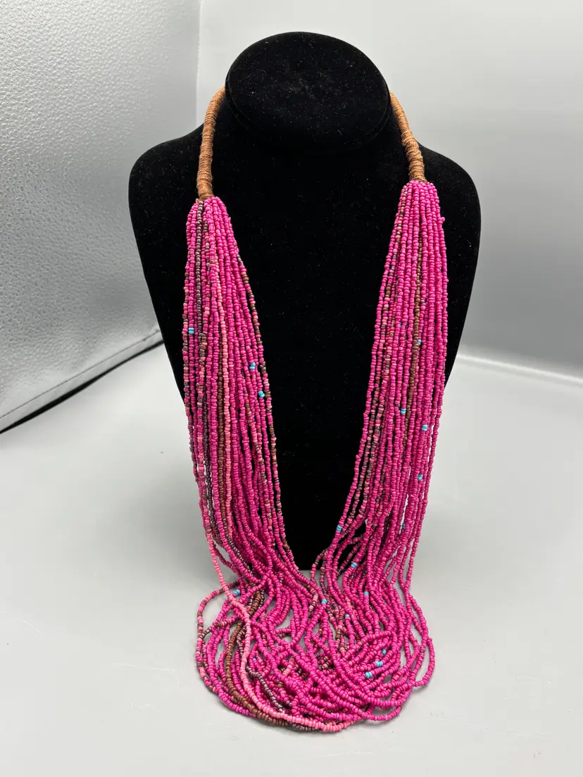 Pink Multi strand necklace