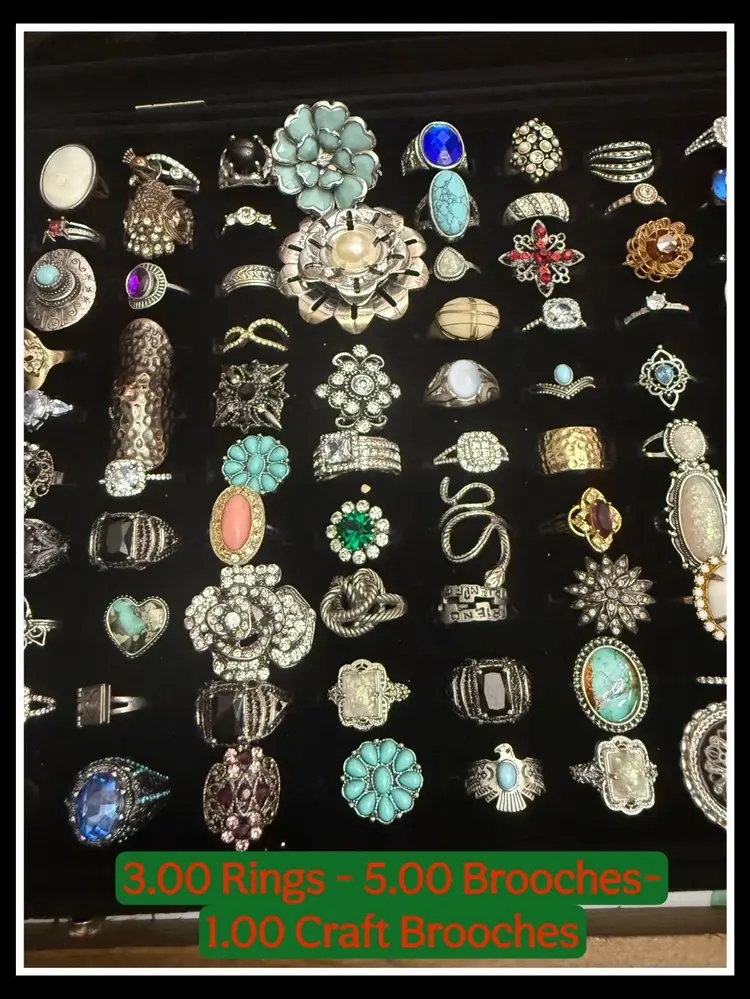 Christmas Jewelry Sale- Vintage Modern Rings & Brooches