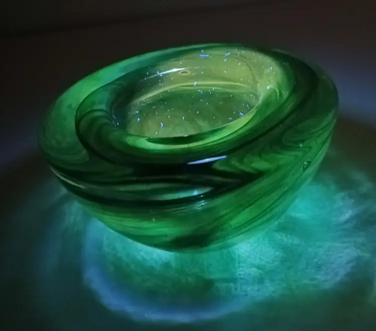 Kosta Boda Green Swirl Votive