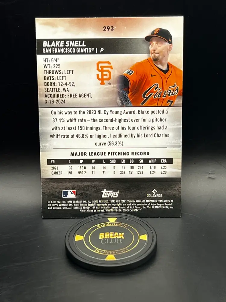 2024 Topps Stadium Club Blake Snell Gold Foil